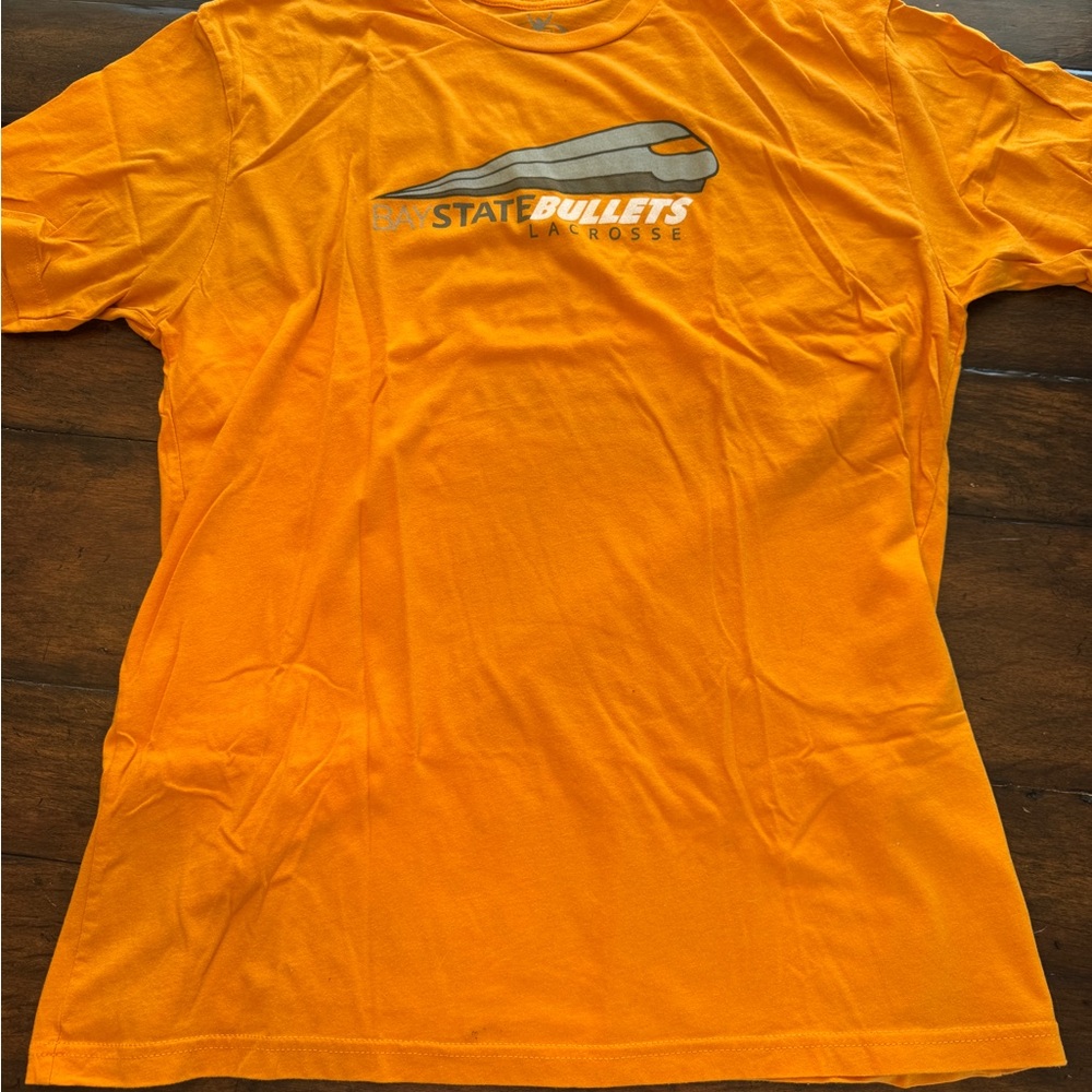 Bullets Lacrosse Orange Logo Short Sleeved Tee- Size XL